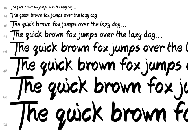 The Blue Oasis font waterfall